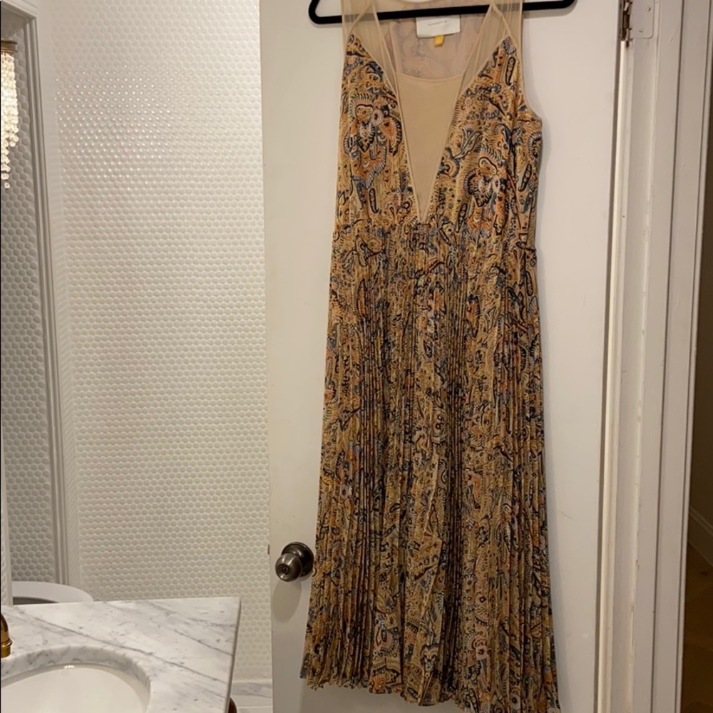 Leifsdottir From Anthropologie pleated MIDI Dress